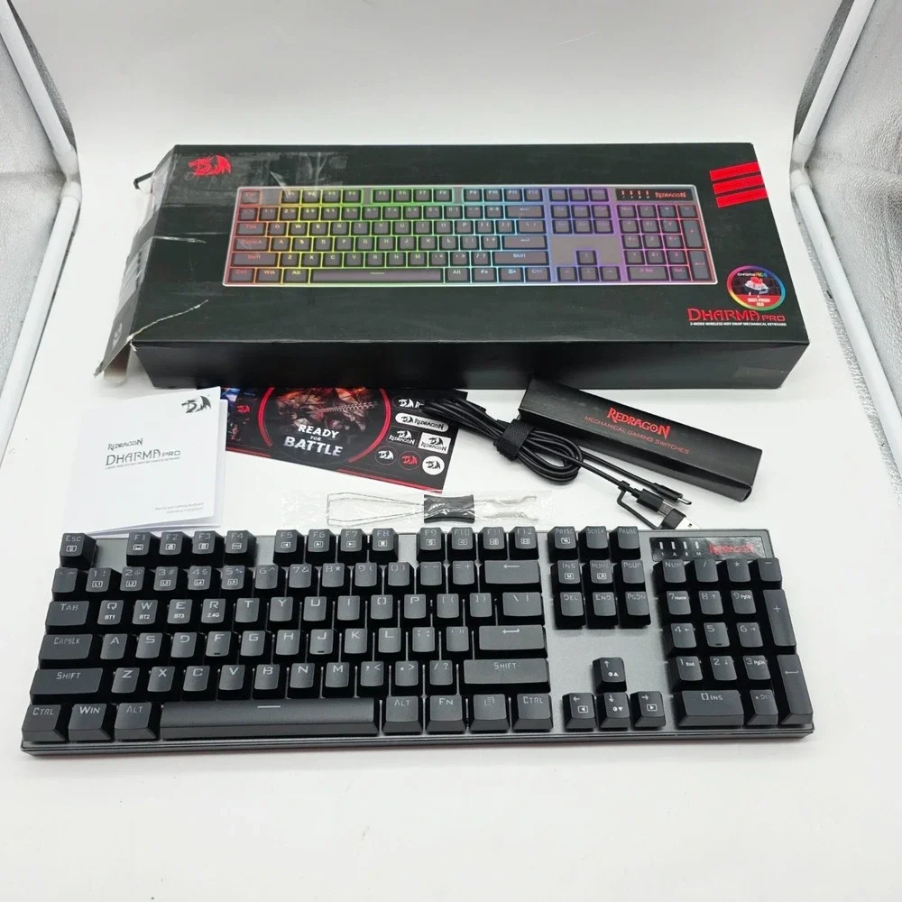 Redragon K556 PRO Wireless RGB Mechanical Gaming Keyboard 104 Key Aluminum Frame